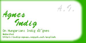 agnes indig business card